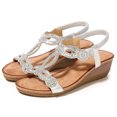 thumbnail image 2 of Zapatos para Sandalias Vestir Bohemio Elástico Tobillo Correa Rhinestone Mujer, 2 of 9
