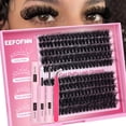 thumbnail image 1 of Kit de extensión de pestañas Eefofnn DIY Fuzzy Mink Cluster Lashes 10-18 mm, 1 of 7