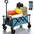 thumbnail image 5 of Collapsible Wagon with Wheels,Segmart Folding Wagon Cart All Terrain,Heavy Duty Garden Carts with Adjustable Handle,Utility Wagon for Outdoor Sports,Camping Shopping Fishing, 5 of 10