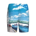 thumbnail image 2 of Lsque Urban Riverside Clock Tower Mens Sleep Pajama Shorts,Short Pajama Pants, Cotton Ultra-Soft Knit-3X-Large, 2 of 9