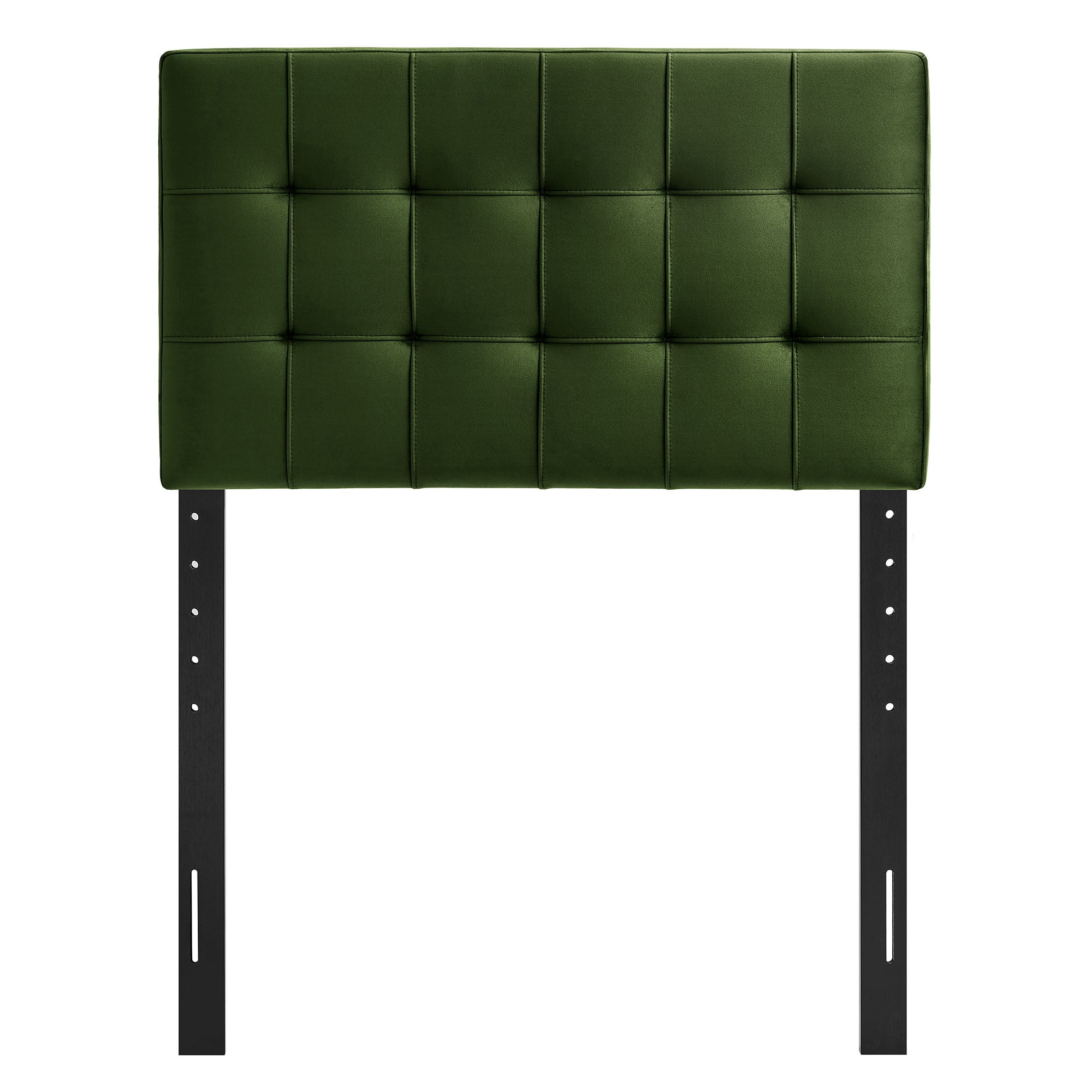 Lily Stain-Resistant Performance Velvet Twin Size Headboard in Moss Green