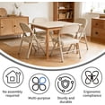 thumbnail image 4 of YLGJ Metal Folding Chairs Set of 2, PU Padded Stackable Gray, 4 of 6