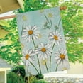thumbnail image 2 of Daisy Floral House Flag 28x40 Inch Double Sided for Outside, Small Burlap Teal Blue White Flower Oil Painting Bloom Spring Summer Holiday Yard Flag Outdoor Decoration, 2 of 6