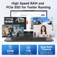 thumbnail image 3 of 15.6" IPS FHD-Business-Laptop Intel 6 Core i3-1215U 32GB RAM 1TB SSD (Beat i5-1135G7 Up to 4.4GHz) Computer with 65W Type C Fingerprint Backlit Keyboard Wi-Fi 6 Numpad Win 11-Gray, 3 of 6