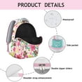 thumbnail image 4 of Bright Floral Print Students Backpack Durable School Backpack with Bloom and Blossom Artwork, Adjustable Straps for Student and Student, 4 of 6