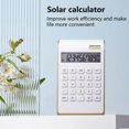 thumbnail image 4 of YAOMOBB Scientific Calculator Large Display Desktop Calculator Responsive Button Dual Power Golden Frame Design, 4 of 6