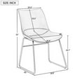 thumbnail image 3 of Wulawindy Vintage Armless Leatherier Dining Stools Indoor Dining Chairs Set of 2, 3 of 7