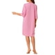 thumbnail image 3 of Batas de baño de spa para mujeres INSPIRE CHIC con mangas 3/4, ropa de estar en casa, batas con cremallera, color rosa, 3 of 6