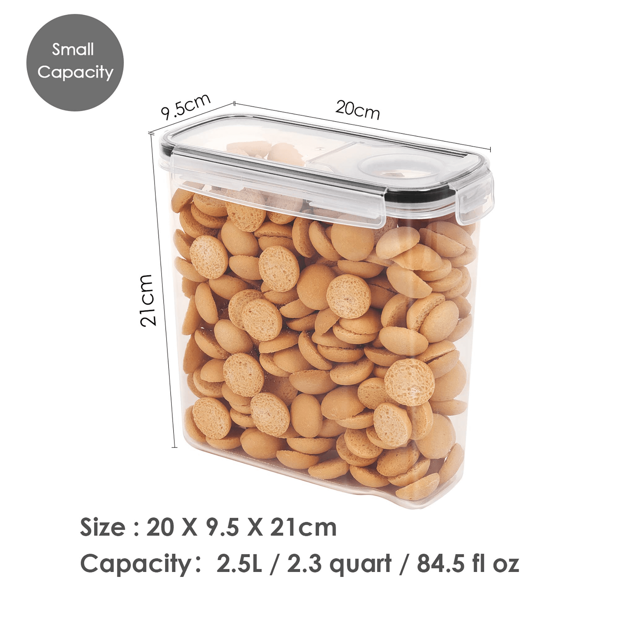 Large Clear Plastic Cereal Containers With Lids Portable - Temu