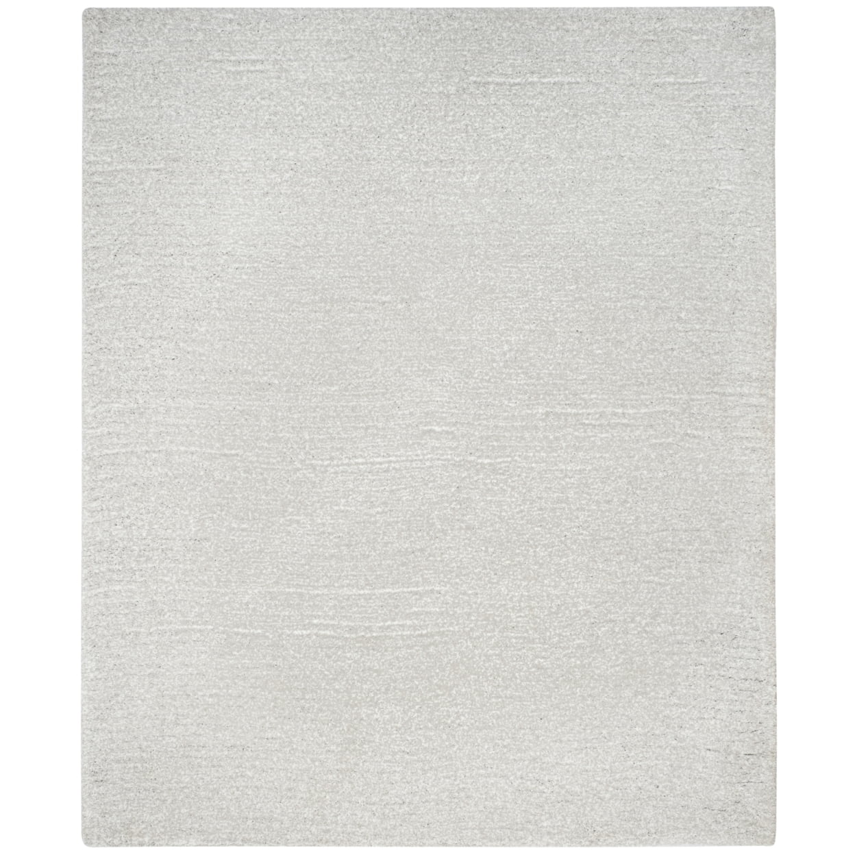 SAFAVIEH Ultimate Atanas Solid Plush Polyester Shag Area Rug, Silver/Ivory, 3' x 5'