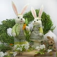 thumbnail image 2 of Northlight 20" White and Green Standing Girl Rabbit Easter Figure, 2 of 5
