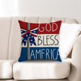 thumbnail image 4 of Riforla Independence Day Housse de Coussin de Sofa Imprimée Simple Coussin Combinaison à Rayures Housse de Coussin Décorative Taie d'Oreiller B 45x45cm, 4 of 7