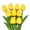Yellow, variant on Farfi 5Pcs Artificial Tulips Lifelike Realistic Plastic Faux Silk Floral Simulation for Home (Yellow)
