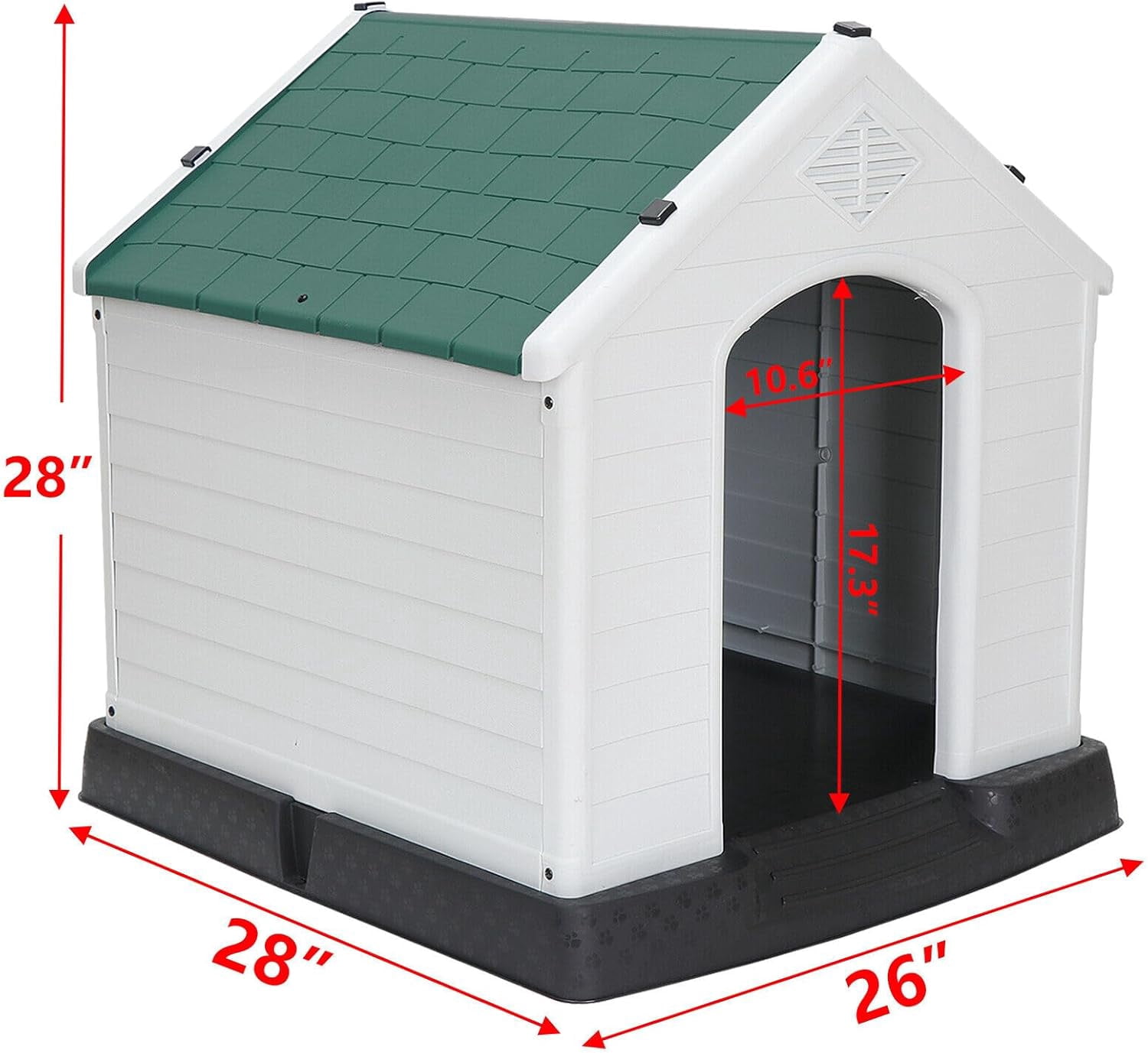4 Colors Dog House Detachable Roof Designed for Medium or Small Sized Pets Yard