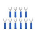 thumbnail image 1 of Electrical Fork Spade Wire Connector U Type Electrical Crimp Terminals Banana Plug Adapter 10pcs Fork Spade Banana Plug Wire Connectors Brass PVC Appearance 4mm/0.2in Hole, 1 of 8