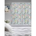 thumbnail image 3 of Blue Spring Floral Bathroom Window Curtain, Elegant Farmhouse Flowers Birds Watercolor Light Filtering Coffee Kitchen Curtains, Bedroom Living Room Curtains 2 Panel 84"x63", 3 of 6