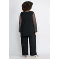 thumbnail image 2 of Catherines Women's Plus Size 2-Piece Beaded Mesh Sleeve Pant Suit, 2 of 3