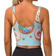 thumbnail image 3 of Naloa Colorful Donut Sports Bras for Women, High Support Bra with Removable Pads, Comfortable - Small, 3 of 9