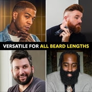 The Beard Club Precision Beard Trimmer for Men, 8 Guides with 45 Trim Settings Travel Barber Trimmer, Cordless Rechargeable Beard & Hair Trimmer