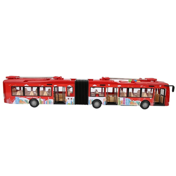 Herwey Voiture de bus jouet, bus éducatif, jouet éducatif de voiture de  lumière de musique de bus de ville électronique pour enfants Modèle de  trafic à inertie pour enfants 