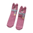 thumbnail image 2 of Wensltd Women Cute Socks Thick Warm Plush Socks Soft Cozy Winter Thermal Comfortable Indoor Floor Socks Red, 2 of 3