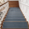 thumbnail image 3 of Pxyqht 8x30in Flax Non-Slip Stair Treads 4 Pack, Rubber Backing Indoor Washable Stair Mats for Wooden Steps, Family Friendly Stair Rug, 3 of 6
