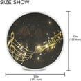 thumbnail image 4 of GZHJMY Music Note Gold Black Polyester Fiber Round Lace Tablecloth, Delicate Table Decoration Items, Protect Your Table (60 Inches/Diameter)., 4 of 7