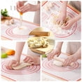 thumbnail image 4 of Moncolis 15.7"x 23.6" Reusable Silicone Pastry Baking Mats with Measurements for Rolling Fondant, Dough, Pie Crust, Pizza and Cookies, 4 of 8