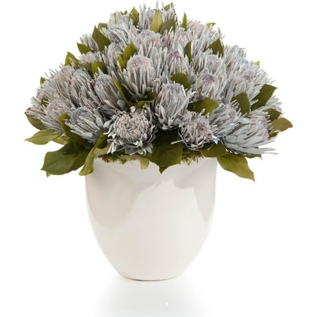 1964 Natural - Planter JOHN-RICHARD Natural Salal Leaves Queen Proteas Urn Evening Whit JR-1964