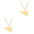 thumbnail image 3 of Transemion Stainless Steel Map Necklace Personalized Jewelry Piece For Map Lovers Personality Map Of Sicilia Stylish Gift gold 2Set, 3 of 6