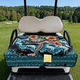 thumbnail image 2 of Xixirimido Golf Cart Seat Cover with 4 Pockets Portable & Foldable Golf Cart Seat Blanket Towel Fits for EZGO, Yamaha, Club Car Golf Cart Accessories, Aztec Tribe Sea Turtle Hibiscus, 2 of 8