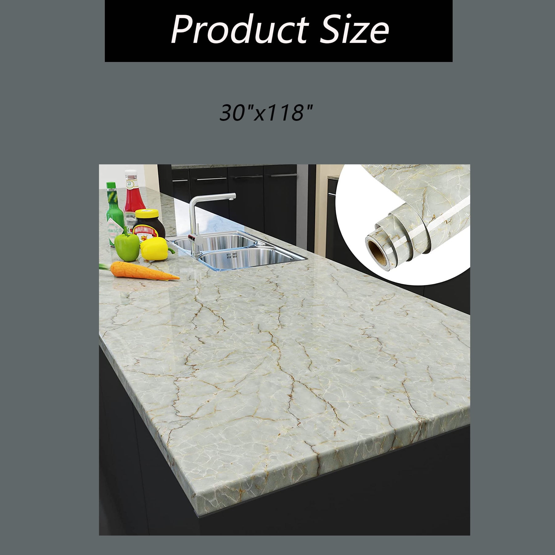 Marble Contact Paper for Countertops Waterproof Wall Paper Marble Wallpaper Peel and Stick
