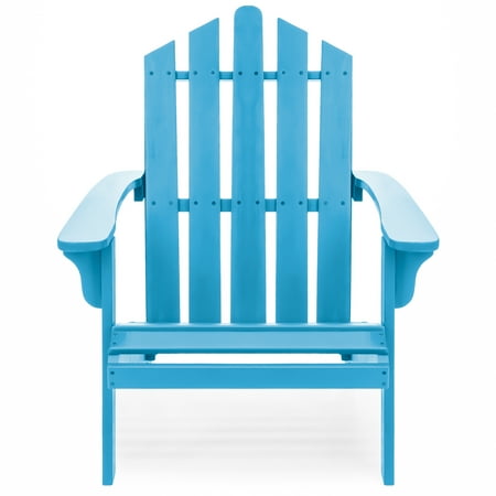 Best Choice Products Outdoor Patio Acacia Wooden Adirondack Chair (Best Finish For Outdoor Adirondack Chairs)