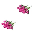 thumbnail image 1 of Bearachild 2 uds ramo de 9 cabezas flores artificiales tulipanes Mini simulación nupcial flor de imitación arreglos de fiesta de boda Type10 NO10, 1 of 6