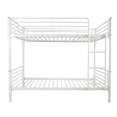 thumbnail image 4 of IVV Twin Over Twin Metal Bunk Bed Frame with Ladder and Safety Rails, Under-Bed Storage Space, White, 4 of 9