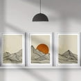 thumbnail image 1 of 3pcs, Mountain Wall Art Mountain Line Minimalist Wall Decor Sun Wall Japandi Wall Art Living Room Art No Frame, 1 of 5