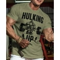 thumbnail image 2 of Gymish Hulking Up Men’s Workout T-Shirt – Funny Lifting Gym Tee, Athletic Fitness Shirt for Men, 2 of 6