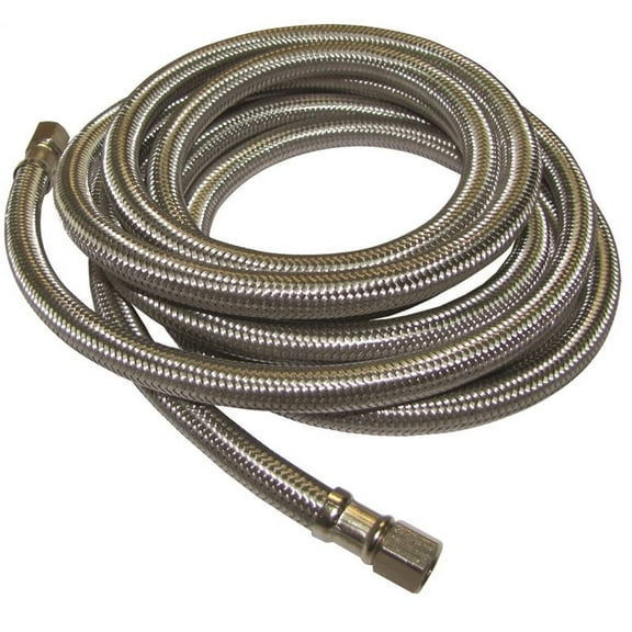 Keeney PP25523 60-Inch Stainless Steel Ice Maker Supply Line, 1/4-in x 1/4-in Compression