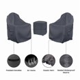 thumbnail image 6 of Covers & all Patio Conversation Set Covers for Vineyard 3-Piece Curveback Adirondack Set, Water-Repellent UV-Resistant Polyester, 6 of 6
