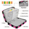 thumbnail image 4 of Haosy Accordion File Organizer Zipper Binder 500 Sheet 6-Tab Expanding File Folder Multi-Pocket 1.2 Inch 3 Ring Pink and Orange Checkered, 4 of 7