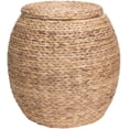 thumbnail image 1 of Essentiels Ménagers Grand Panier de Rangement Rond en Jacinthe d'Eau avec Couvercle, 1 of 6