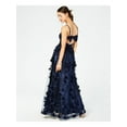 thumbnail image 2 of TRIXXI Womens Navy Spaghetti Strap Full-Length Formal Dress Juniors 13, 2 of 4