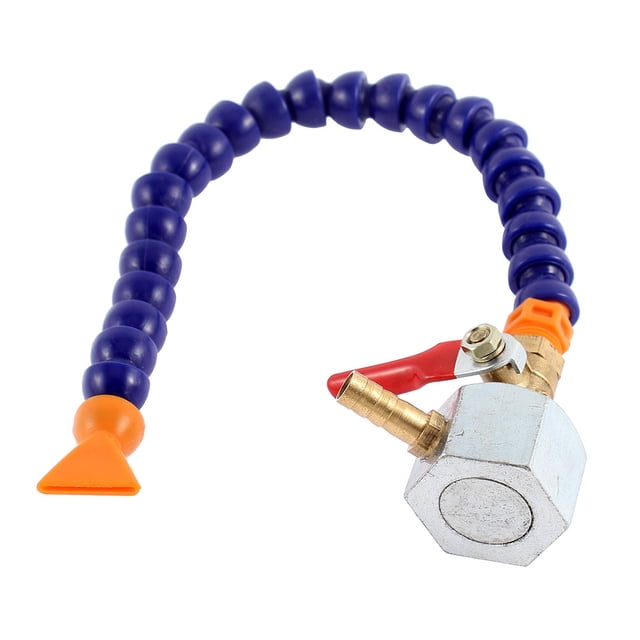 Unique Bargains Flexible Oil Coolant Pipe Hose 1/4BSP Thread w Magnetic Base 35cm Long