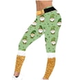 thumbnail image 6 of lcziwo St Patricks Day Leggings for Women Casual Stretchy High Waisted Yoga Pants Funny Shamrock Print Running Leggings Full Length Tight Trousers Gold M, Prime Sales, 6 of 8