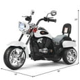 thumbnail image 3 of Costway 3 Wheel Kids Ride On Motorcycle 6V Battery Powered Electric Toy White, 3 of 7