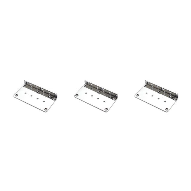 letairis 1/2/3/5 Plaque de Base de Chevalet de Guitare Résistant à l'Usure Remplacement de l'Instrument Accessoire Universel Compatible Pièces Basses Argent 3PCS