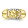 thumbnail image 5 of 10K Yellow Gold Ring Band Men's Diamond Round DAD, Size 7, 5 of 5