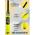 thumbnail image 3 of Wolf Pride Hard Plastic Cricket Bat , Size - 8 | Exclusive Shape For Optimal Performance , Black & Yellow, 3 of 4