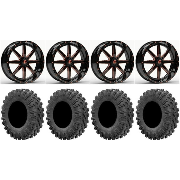 Fuel Maverick Orange 20" Wheels 35" MotoRavage Tires Sportsman RZR Ranger