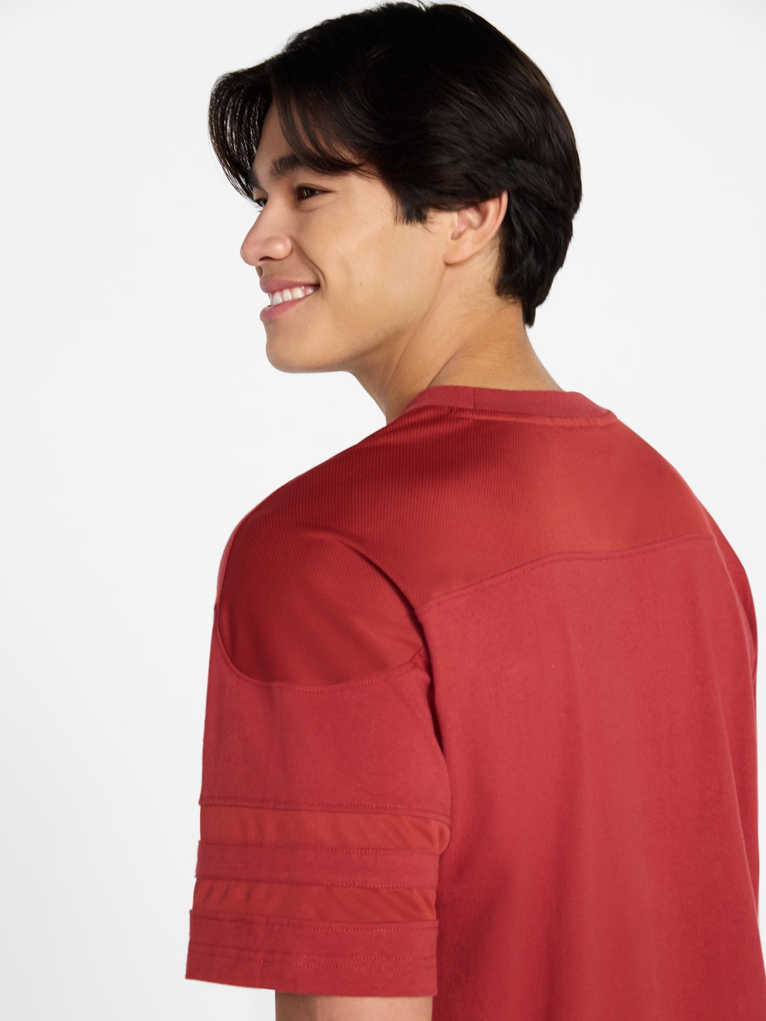 No Boundaries Mesh Football Tee with Short Sleeves, Men's XS-4XLT